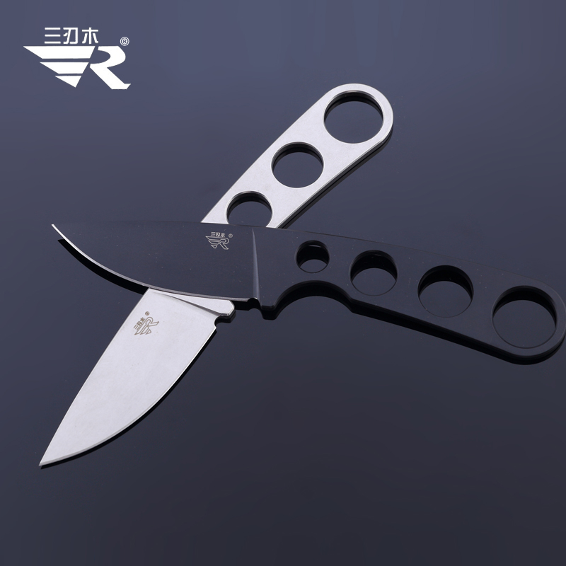 Bushcraft Knife Fixed - Sanrenmu-7130 Partners Blade Neck Knife, Full
