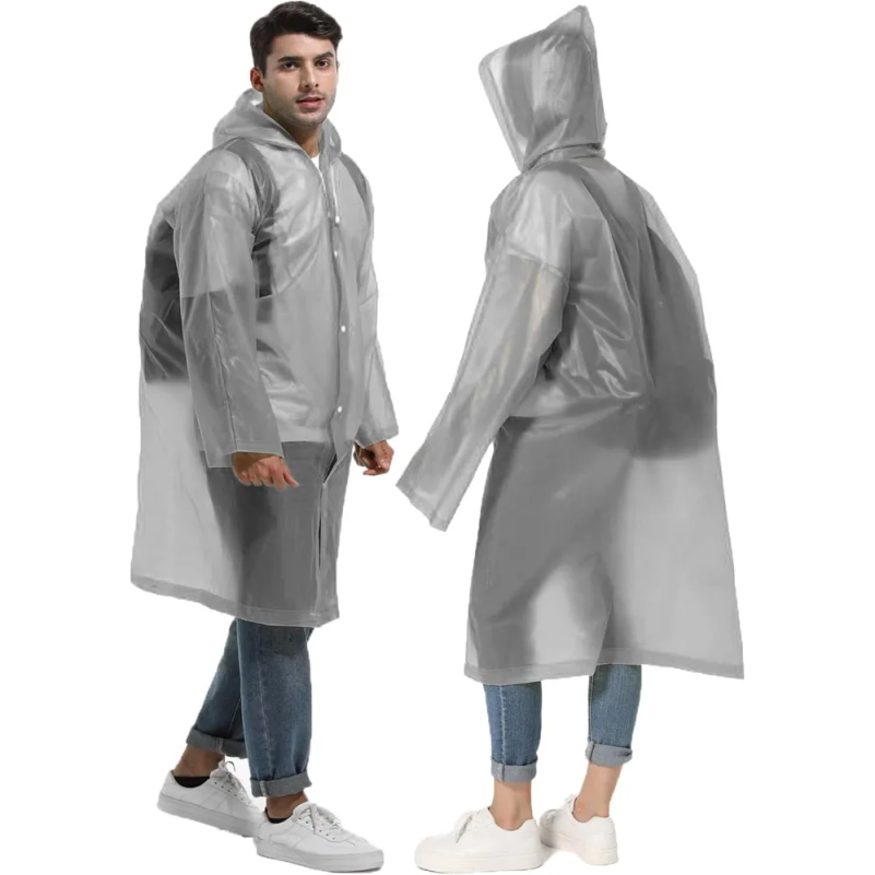 Emergency Poncho Rain - Imperméables jetables et réutilisables pour adultes,