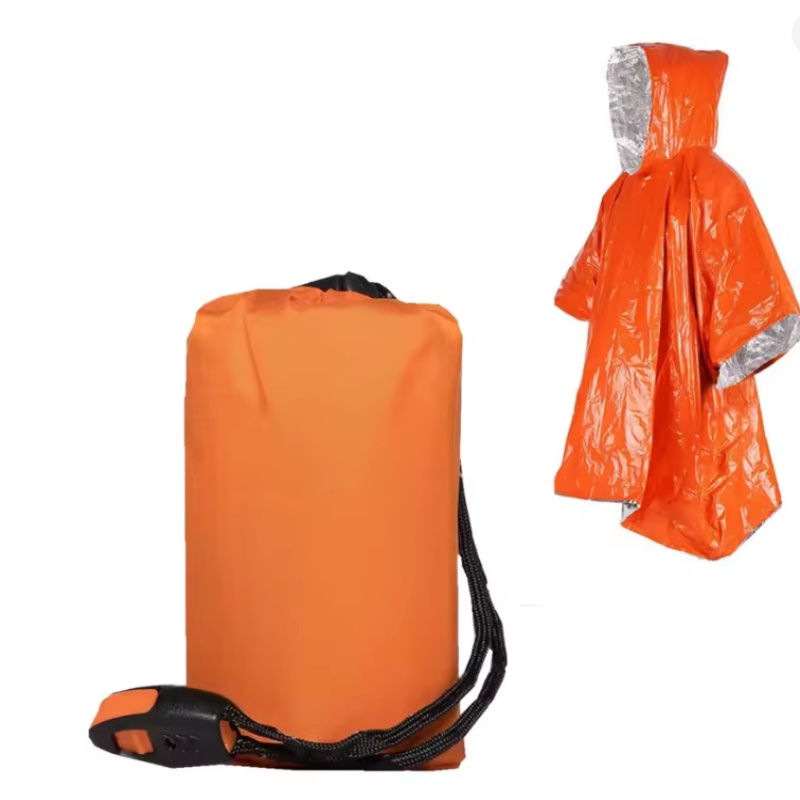 Poncho d'urgence 4 pièces, cou - Survival Blanket Reflective avis et prix