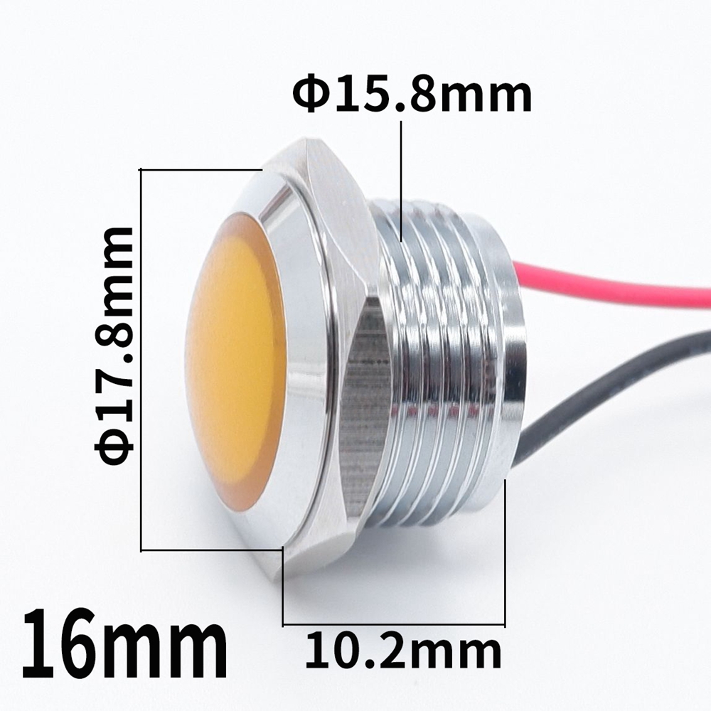 Indicateur LED en métal 12mm 1 - Signal Panel Orange avis et prix